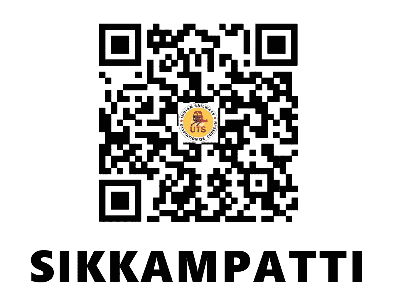 UTS QR Code for SIKKAMPATTI - SIK (SR - TAMIL NADU)
